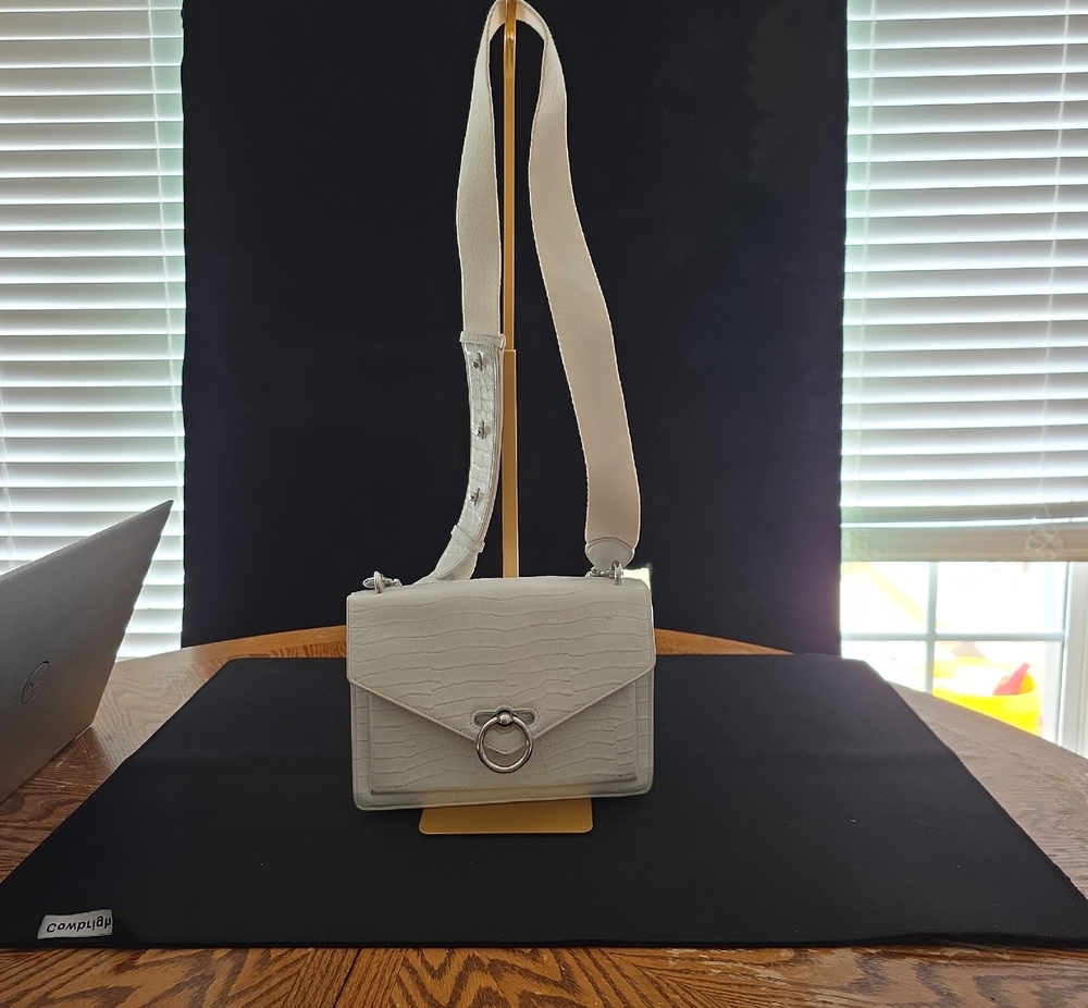 Rebecca Minkoff Structured Crossbody Shoulder Bag in White